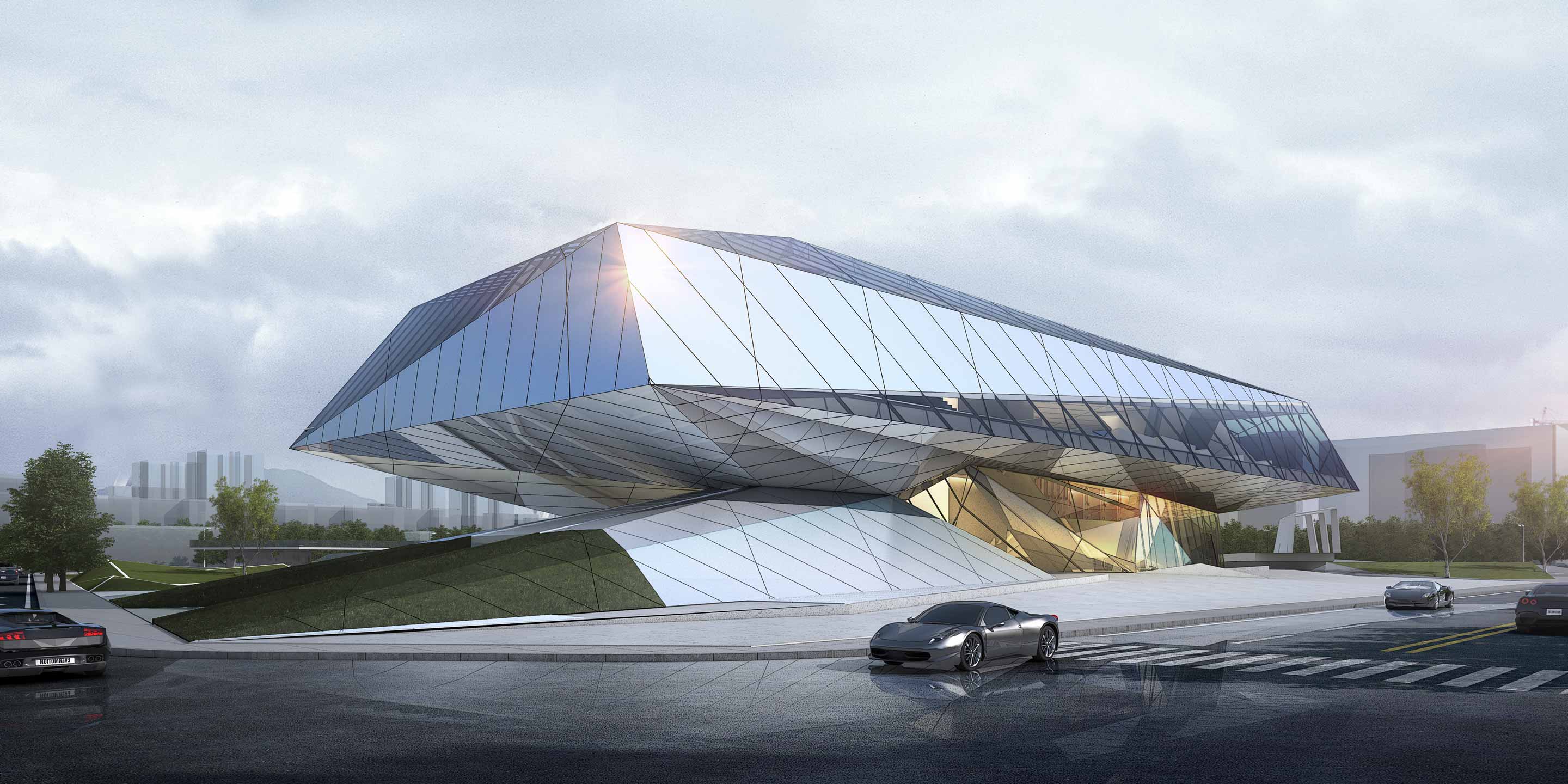 China architektur, Architekt Austria, futuristisches Design, futuristic design, chengdu china, chengdu exhibition center, ad2 architekten, doser-dämon, doser, dämon, daemon, ad2, museum, ad2 museum, china museum,